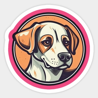 Jack Russell dog portrait in circle Sticker